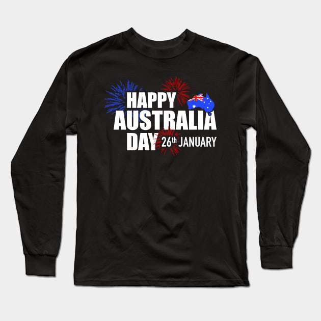 Happy Australia day 26th of January Long Sleeve T-Shirt by Designzz